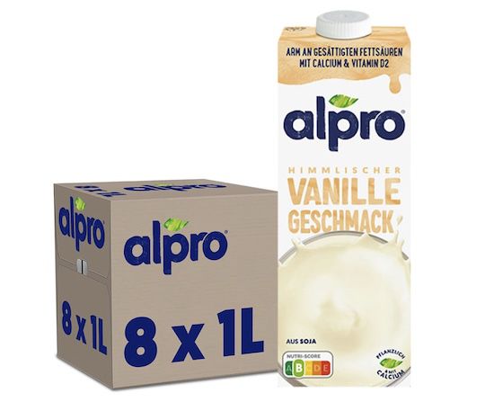 🥛 8x Alpro Drink auf Sojabasis mit Vanillegeschmack ab 10,54€ (statt 18€)