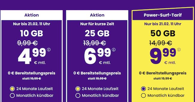 📱 sim24 Allnet Flat mit 10GB 5G für 4,99€ / 25GB für 6,99€ / 50GB für 9,99€ mtl.