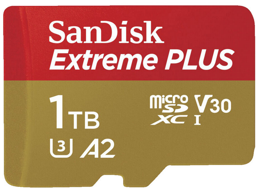 SANDISK Extreme Plus 1 TB Micro SDXC Speicherkarte max. 200 MB/s für 89,99€ (statt 100€)