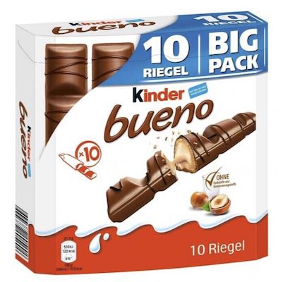 🤤 10er Pack kinder bueno Schokoriegel mit Haselnuss-Creme für 2,99€ (statt 3,79€)