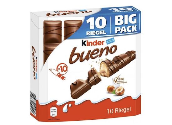 🤤 10er Pack kinder bueno Schokoriegel mit Haselnuss Creme für 2,99€ (statt 3,79€)