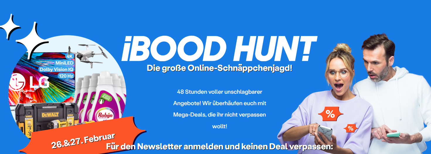 🔥iBOOD Hunt: Restbestände & Schnäppchen im Minutentakt 🚓 🚓