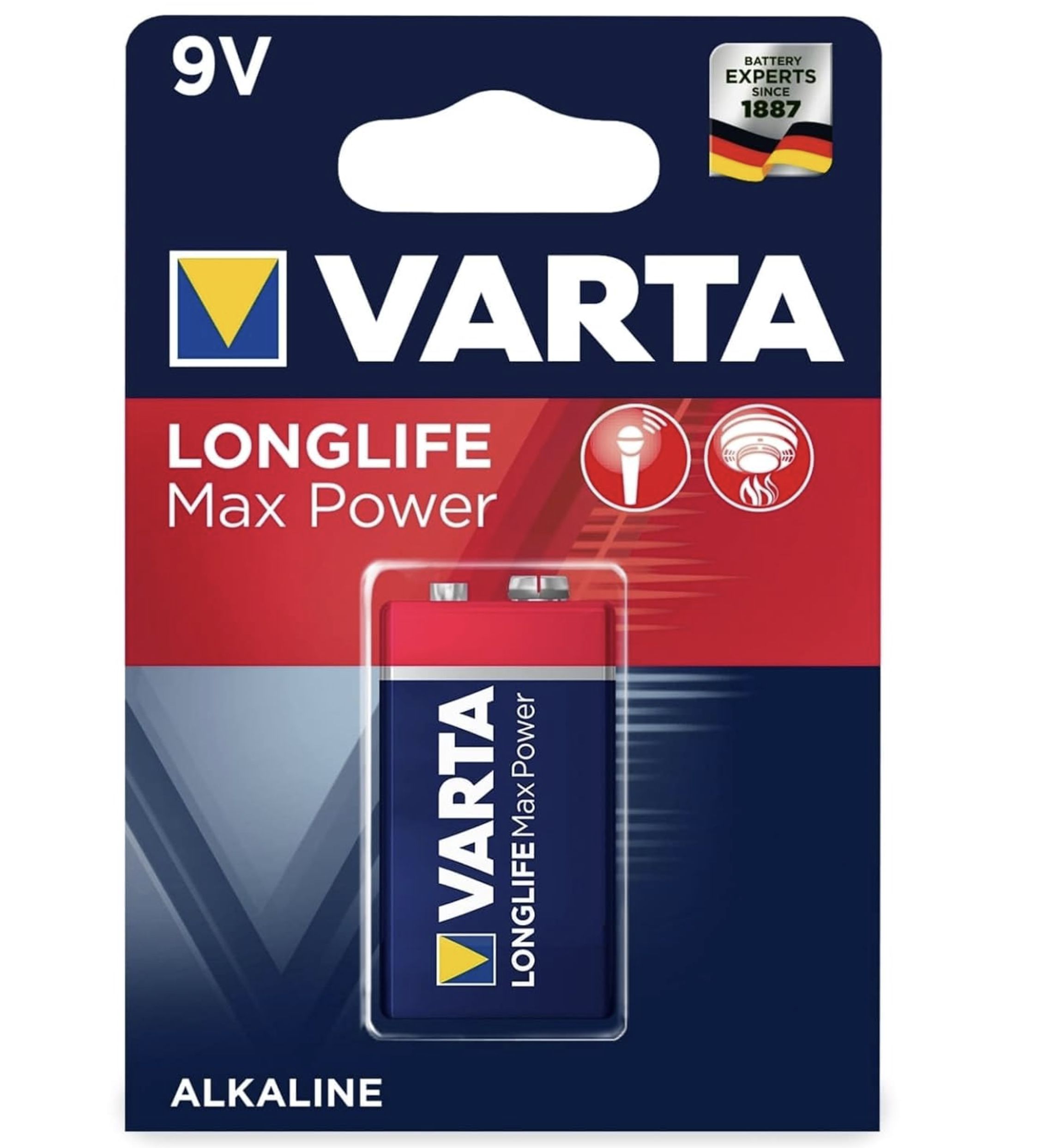 🔋 Varta Longlife Max Power 9V Batterie ab 2,65€ (statt 4€)