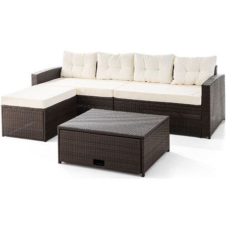 🔥 HC Garten Ecklounge mit Stauraum inkl. Auflage, 9tlg. für 215,50€ (statt 439€)