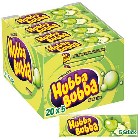 🍏 20 x 5er Pack Hubba Bubba Kaugummi Apfel ab 11,78€ (statt 20€)