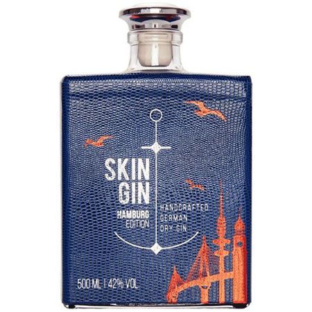 🍸 Skin Gin   Hamburg Edition Blue, 0,5L, 42% ab 32,22€ (statt 38€)