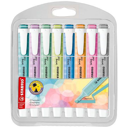 8er Pack Stabilo Swing cool Pastell Textmarker für 5,99€ (statt 10€)