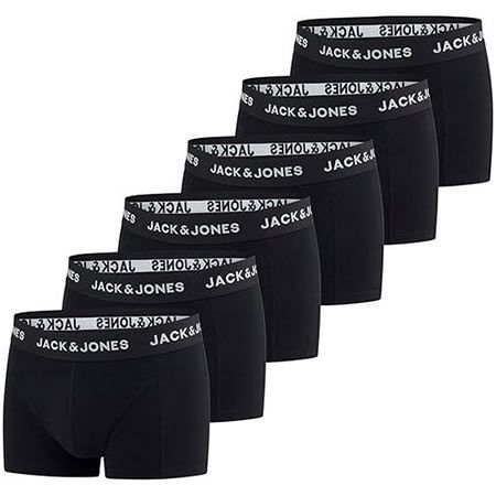 🩲 6er Pack Jack & Jones Basic Trunk Boxershorts für 29,74€ (statt 38€)