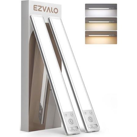 2er Pack EZVALO LED Schrankbeleuchtung (25cm) für 18,19€ (statt 26€)