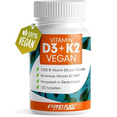 💪🏻 120er Pack ProFuel Vitamin D3 K2 Tabletten ab 7,49€ (statt 14€)