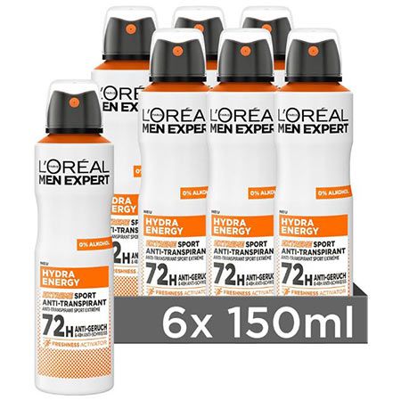 6er Pack L’Oréal Men Expert Hydra Energy Extreme Sport Deospray ab 11,68€ (statt 14€)