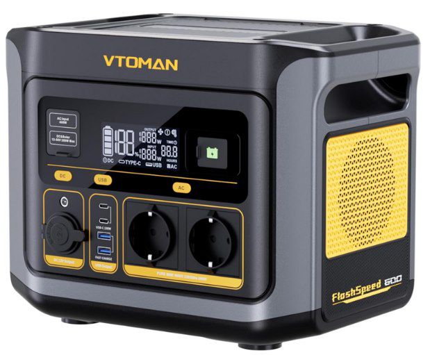 VTOMAN FlashSpeed 600 LiFePO4 Powerstation 600W / 499Wh für 264,50€ (statt 371€)