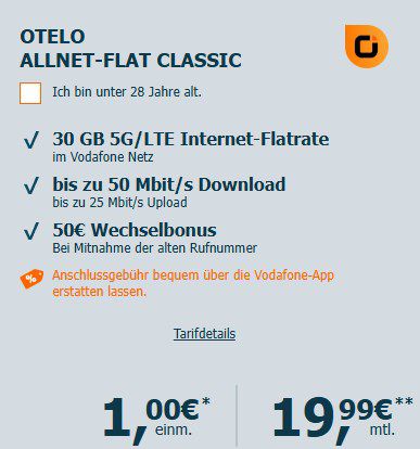 Nintendo Switch OLED weiß für 1€ + Vodafone 30GB 5G/Flat für 19,99€ mtl. +120€ Bonus