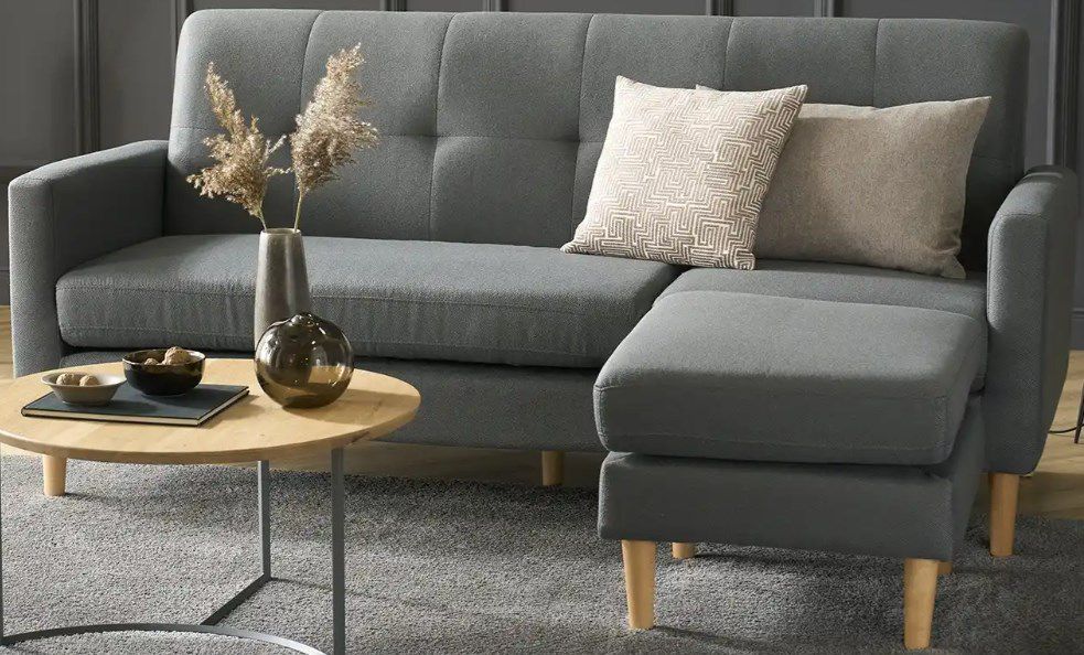 uno Ecksofa mit variablem Hocker Halvar für 418€ (statt 499€)