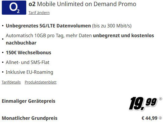 Google Pixel 9 Pro für 20€ + o2 unlimited 5G Flat für 44,99€ mtl. + 150€ Bonus