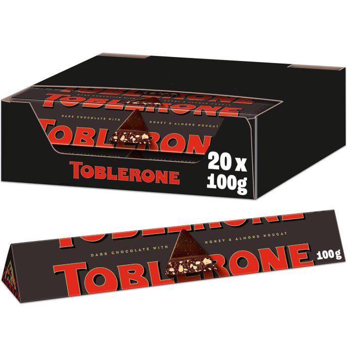 20x 100g Toblerone Dunkel Schweizer Schokolade ab 18,81 (statt 36€)