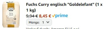 1Kg Fuchs Curry englisch Goldelefant ab 8,45€ (statt 16€)