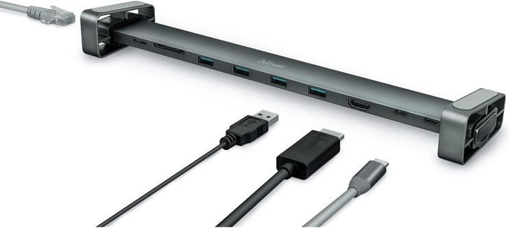 💻 Trust Dalyx 10 in 1 USB C Multi Port Dock mit Laptopständer für 26,99€ (statt 50€)