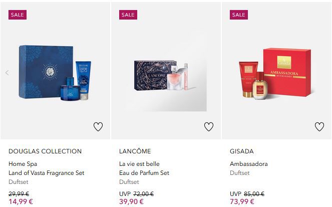 💌 Douglas: Duftsets, Make up Sets und Pflege Sets Angebote zum Valentinstag