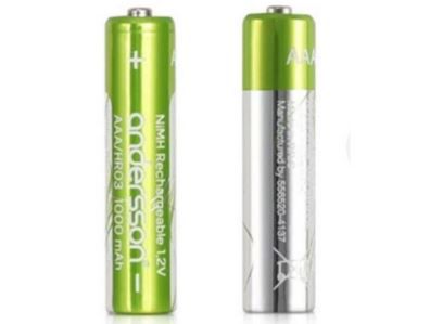 🔋 24er Pack Andersson AAA Akkus, 1.2V, 500mAh für 9,80€ (statt 20€)