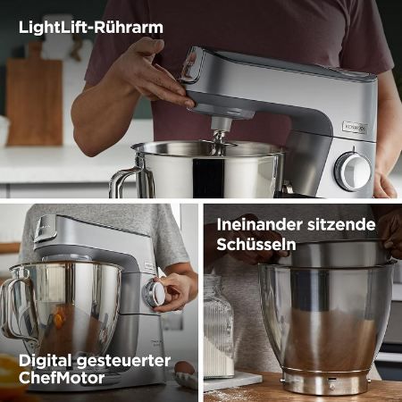 🍰 Kenwood KVL85.424SI Titanium Chef Baker Küchenmaschine für 499,99€ (statt 611€)