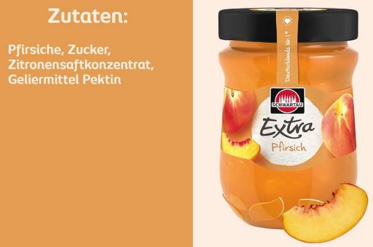 🍑 Schwartau Extra Konfitüre, Pfirsich, 340g ab 1,88€ (statt 3€)