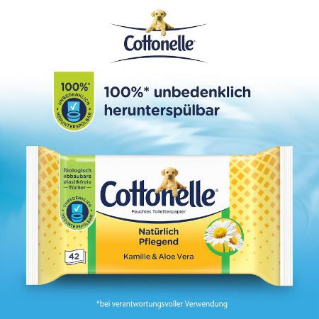 🧻 504x Cottonelle Feuchtes Toilettenpapier, Kamille & Aloe Vera ab 10,69€ (statt 19€)