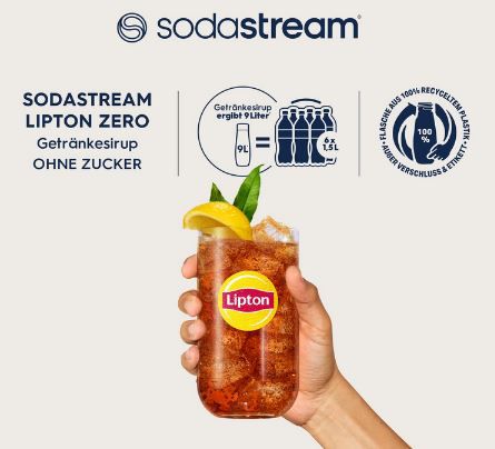 🍹 SodaStream Sirup Lipton Ice Tea Pfirsich Zero, 440ml ab 3,29€ (statt 5€)