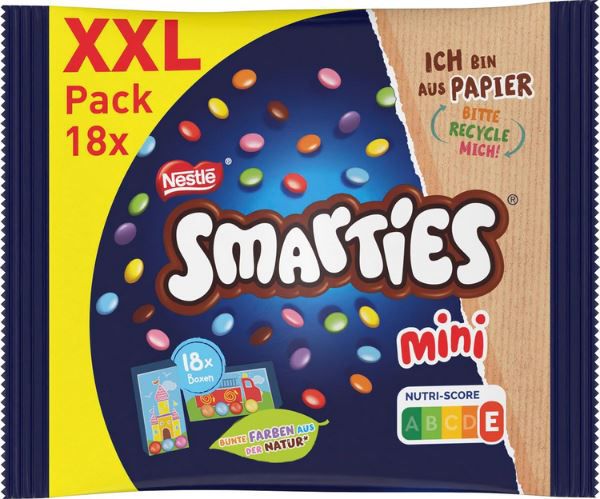 🍬 Nestlé Smarties Mini XXL Beutel Schokolinsen, 259g ab 3,15€ (statt 5€)