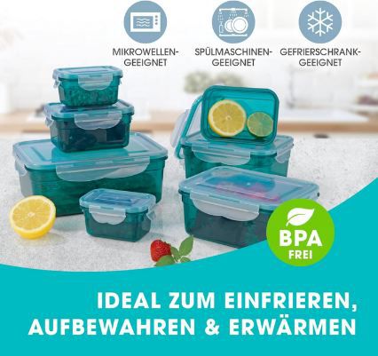 GOURMETmaxx Frischhaltedosen mit Deckel Set, 7 tlg. für 9,99€ (statt 22€)