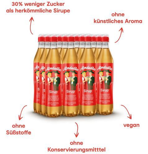 🥤 12er Pack Almdudler Alpenkräuter Sirup, je 700ml ab 31,63€ (statt 48€)