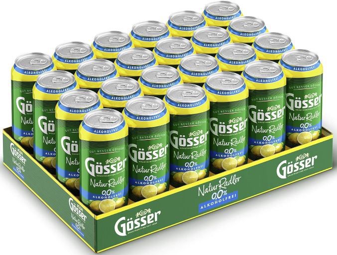 24er Pack Gösser Natur Radler Alkoholfrei, 0,5L Dose ab 18€ (statt 24€)