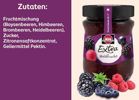 🫐 Schwartau Extra Waldfrucht Konfitüre, 340g ab 1,60€ (statt 2,65€)