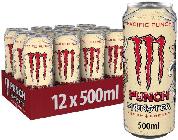 🍹 12er Pack Monster Energy Pacific Punch Energy Drink, 0,5L ab 11,69€ (statt 18€)