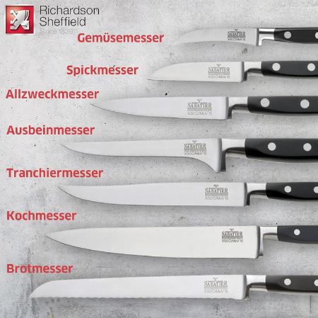 🔪 Richardson Sheffield V Sabatier Messerblock, 10 teilig für 84,69€ (statt 119€)