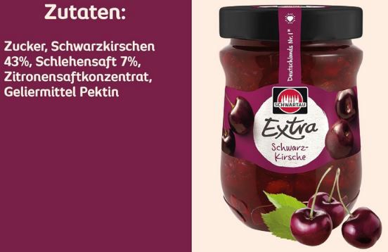 🍒 Schwartau Extra Konfitüre Schwarzkirsche, 340g ab 1,39€ (statt 3€)