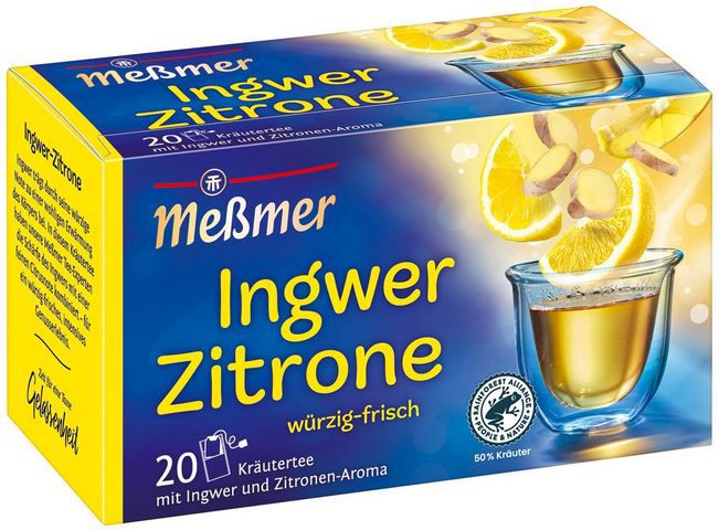 🍵 4 x 20er Pack Meßmer Ingwer Zitrone Teebeutel ab 5,36€ (statt 9€)