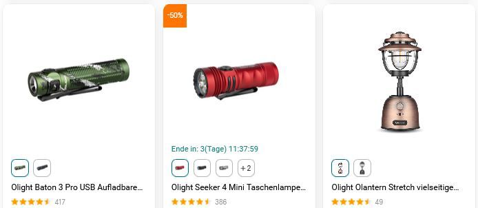 💡 Olight Store: 20% Valentinstag Rabatt auf fast ALLES   z.B. Olight Baton Turbo 57€ (statt 68€)