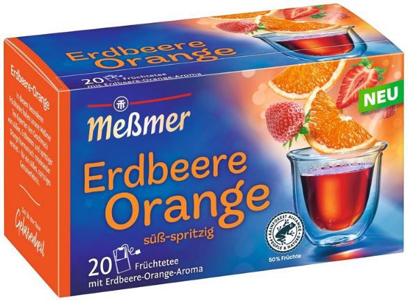 🍵 4 x 20er Pack Meßmer Erdbeere Orange Teebeutel ab 5,36€ (statt 9€)