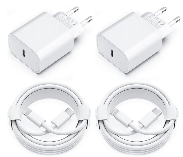 2x 25W USB C Schnellladegerät + Lightning Kabel für 8,99€ (statt 15€)