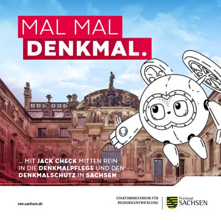 Sachsen.de: Mal Mal Denkmal Malheft für Kinder gratis