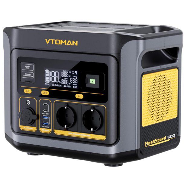 VTOMAN FlashSpeed 600 LiFePO4 Powerstation 600W / 499Wh für 264,50€ (statt 371€)