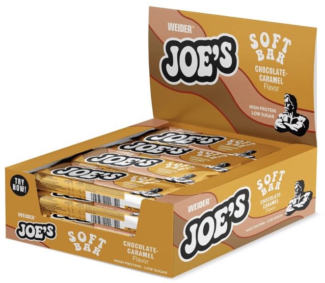 🏋‍♀ 12x Joe’s Soft Bar Weider Chocolate Caramel Proteinriegel für 15,99€ (statt 22€)