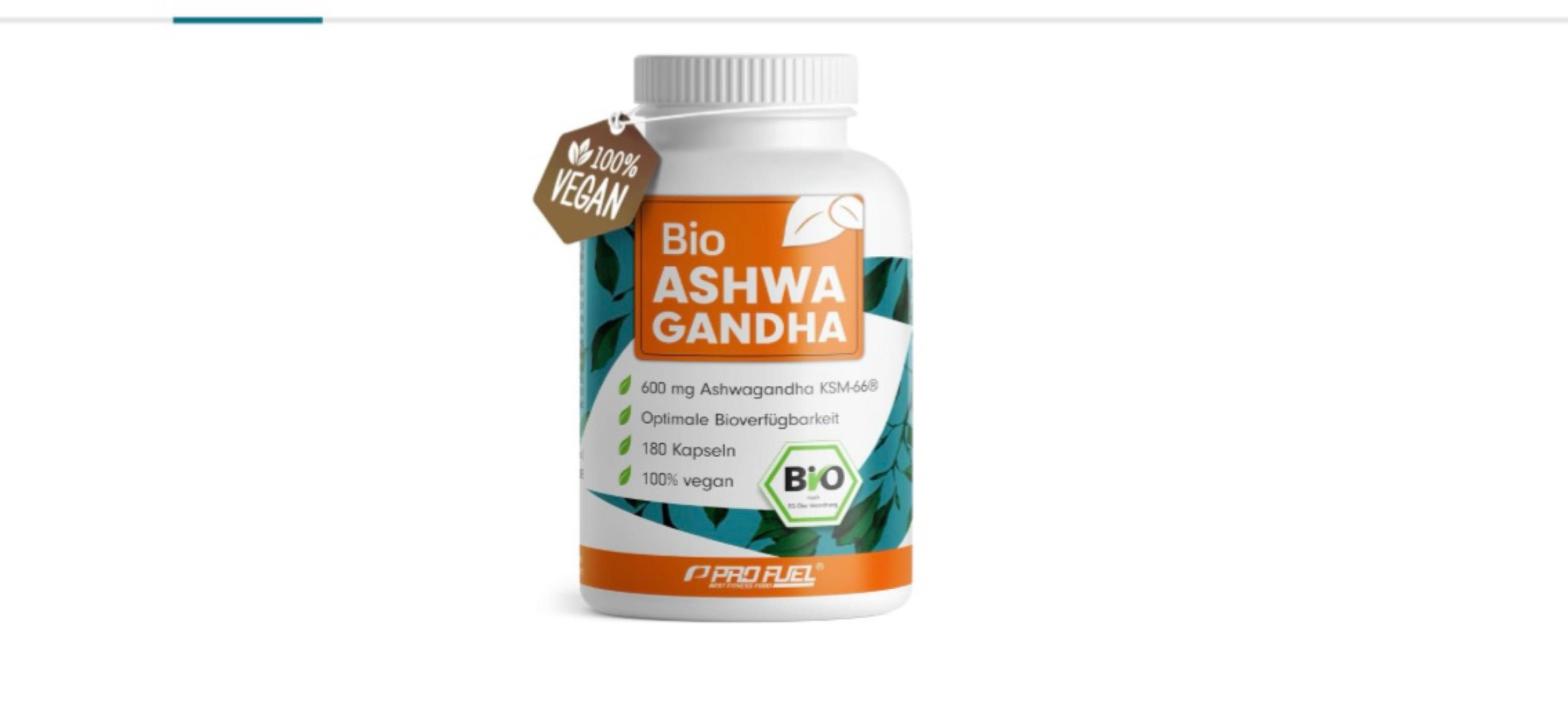 🔥25% Rabatt 𝗕𝗜𝗢 Ashwagandha Kapseln 180x mit KSM 66 Bio Ashwagandha