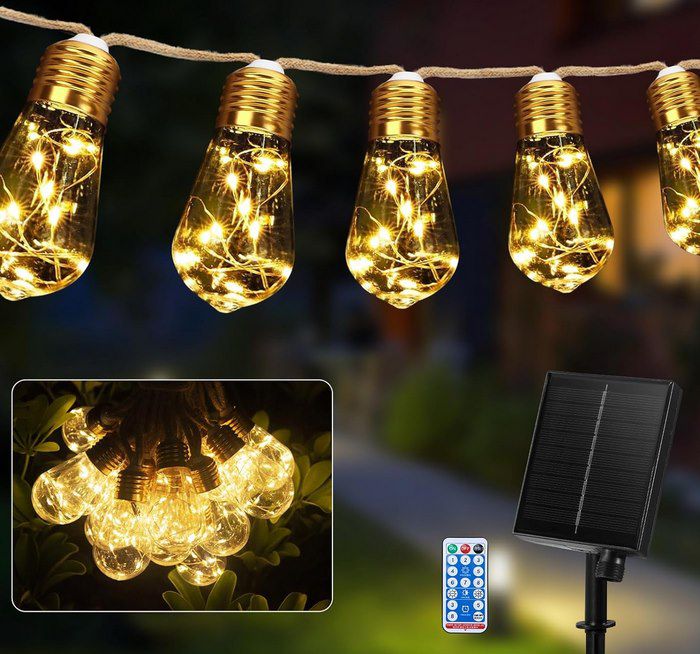 💡 LED Solar Außen-Lichterkette (8,7m) mit 20 Lampen & 8 Modi für 13,76€ (statt 23€)