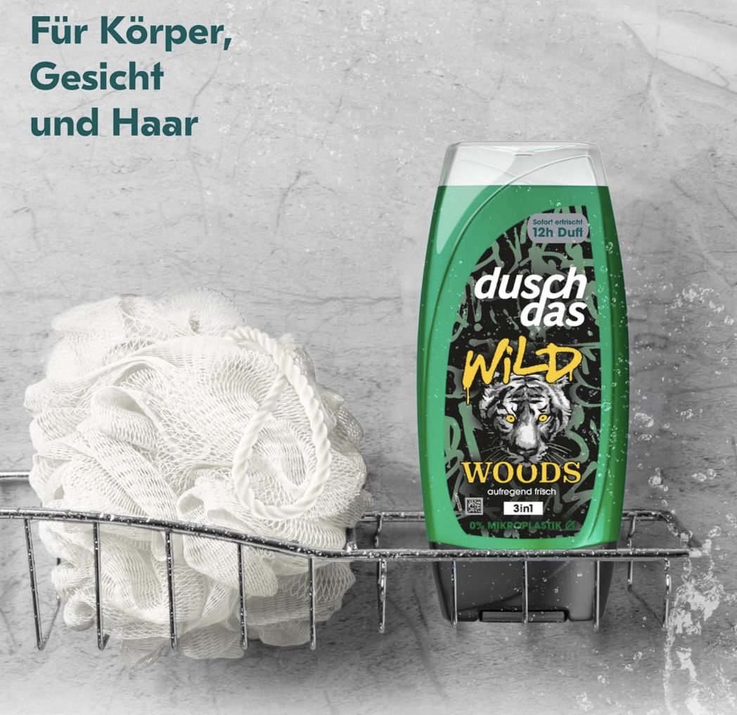 🧴 6x 225ml Duschdas 3 in 1 Duschgel & Shampoo Wild Woods für 6,87€ (statt 11€)