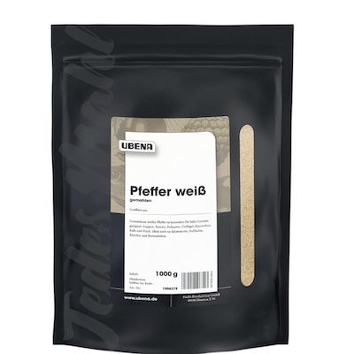 🧂1kg UBENA weißer Pfeffer gemahlen im Vorratsbeutel für 13,56€ (statt 25€)