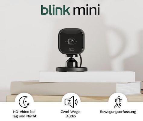 🎥 Blink Mini – smarte Plug in Überwachungskamera für 22,49€ (statt 26€)