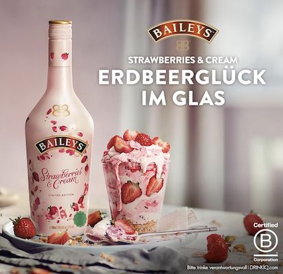 🍹 0,5L Baileys Strawberries & Cream Likör Limited Edition für 8€ (statt 13€)