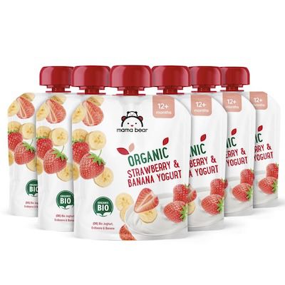 🍌🍓 6x 90g Mama Bear Bio Zubereitung Erdbeere, Banane & Joghurt für 3€ (statt 5€)